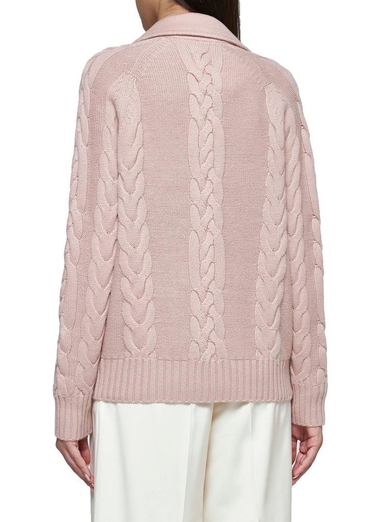 Max Mara Max Mara Micio Double-Breasted Cable-Knit Cardigan Max Mara Max Mara Micio Double-Breasted Cable-Knit Cardigan