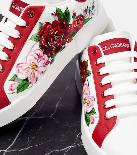 Dolce
Gabbana Floral leather sneakers 5
