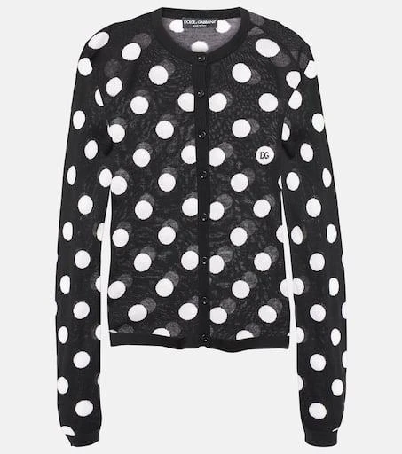 Dolce
Gabbana Polka-dot wool and silk cardigan 1