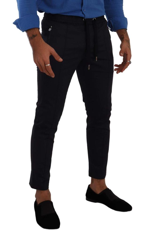 Dolce & Gabbana Dolce & Gabbana Blue Cotton Stretch Jogging Trouser Pants