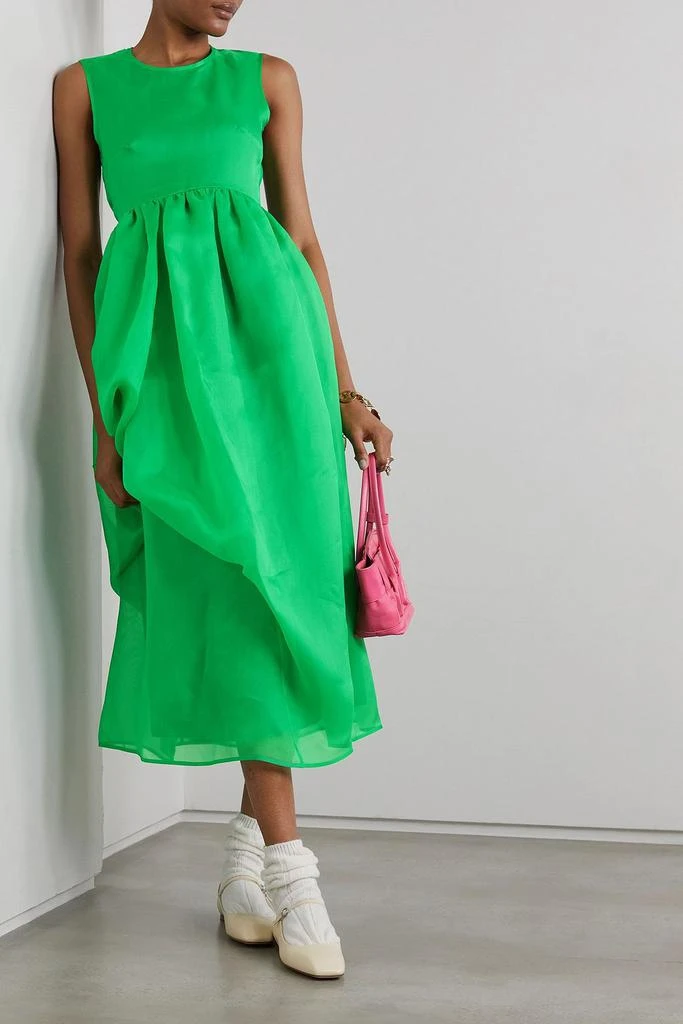 CECILIE BAHNSEN Fang open-back silk-organza midi dress 3