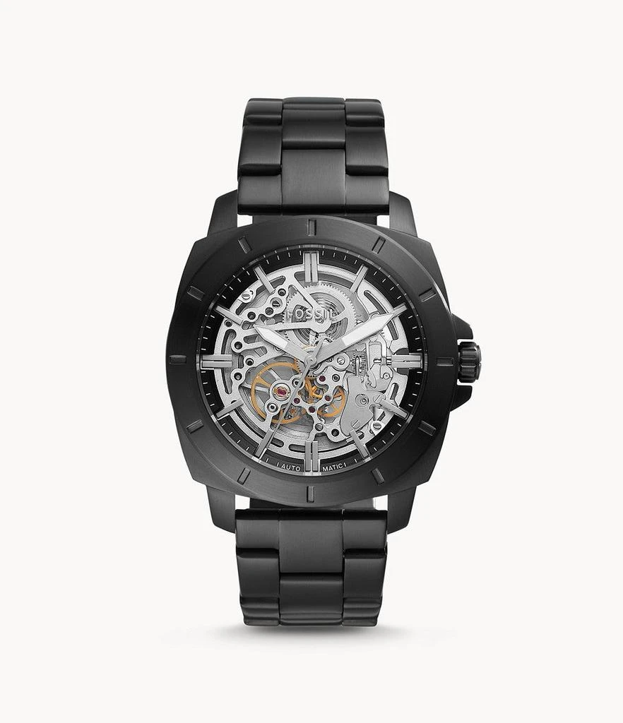Fossil Men's Privateer Sport Automatic, Black-Tone Stainless Steel Watch 1