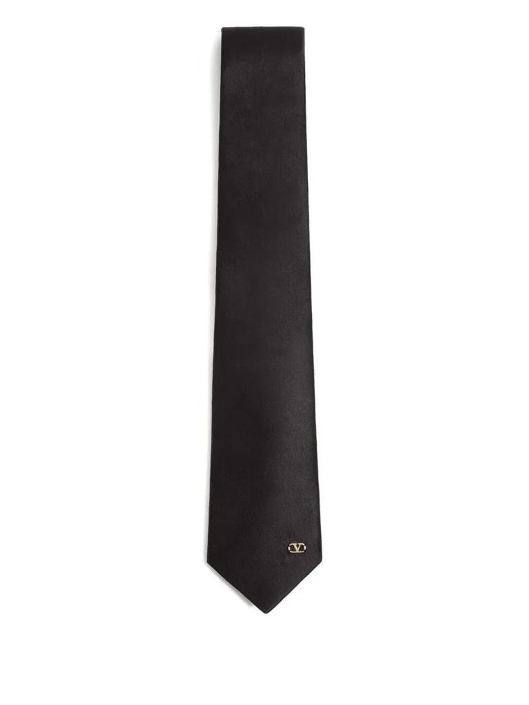Valentino Valentino Garavani Valentie Silk Tie With Vlogo Signature Detail Accessories