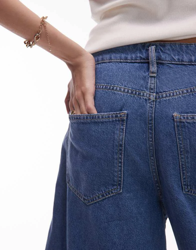 Mango Mango bermuda denim short in light blue 2