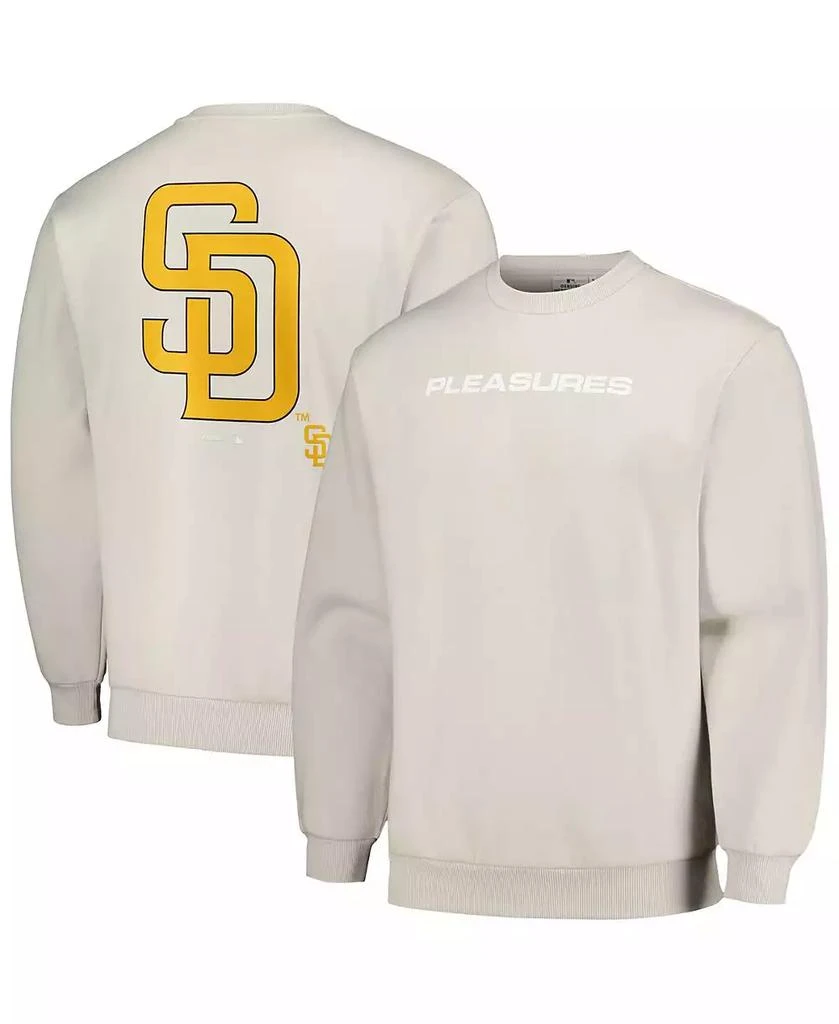 PLEASURES Men's Gray San Diego Padres Ballpark Pullover Sweatshirt 1