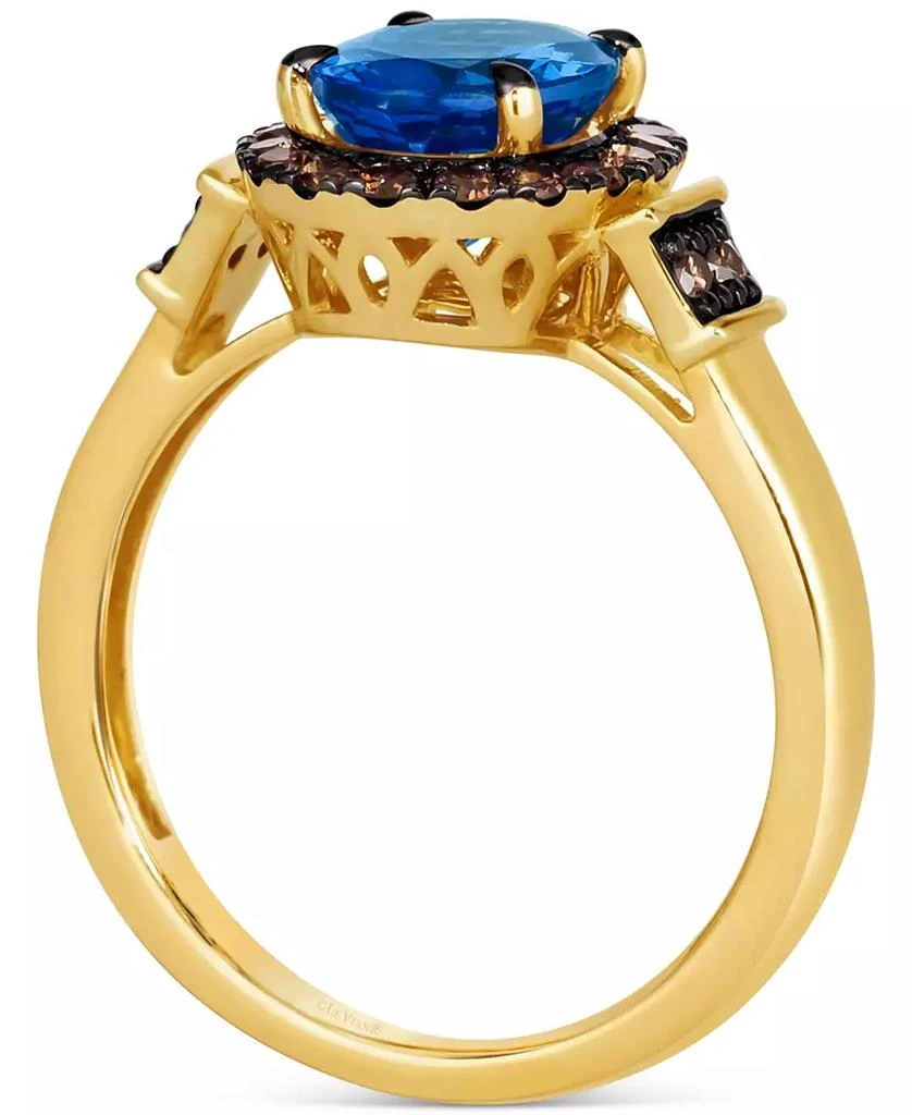 Le Vian Chocolatier Blueberry Tanzanite (1-3/4 ct. t.w.) & Chocolate Diamonds (3/8 ct. t.w.) Oval Halo Ring in 14k Gold 2