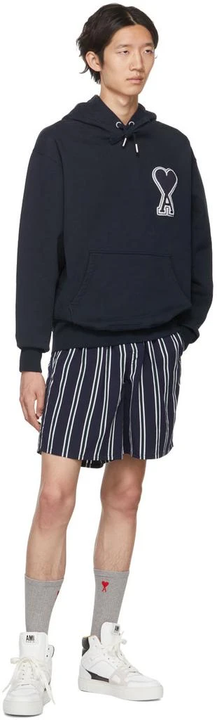 AMI Paris SSENSE Exclusive Navy Ami De Cœur Hoodie 4