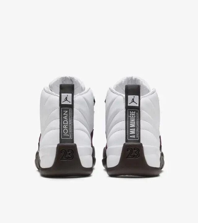 Jordan Air  12 Retro SP DV6989-100 Women's White Burgundy Sneaker Shoes PIN63 5