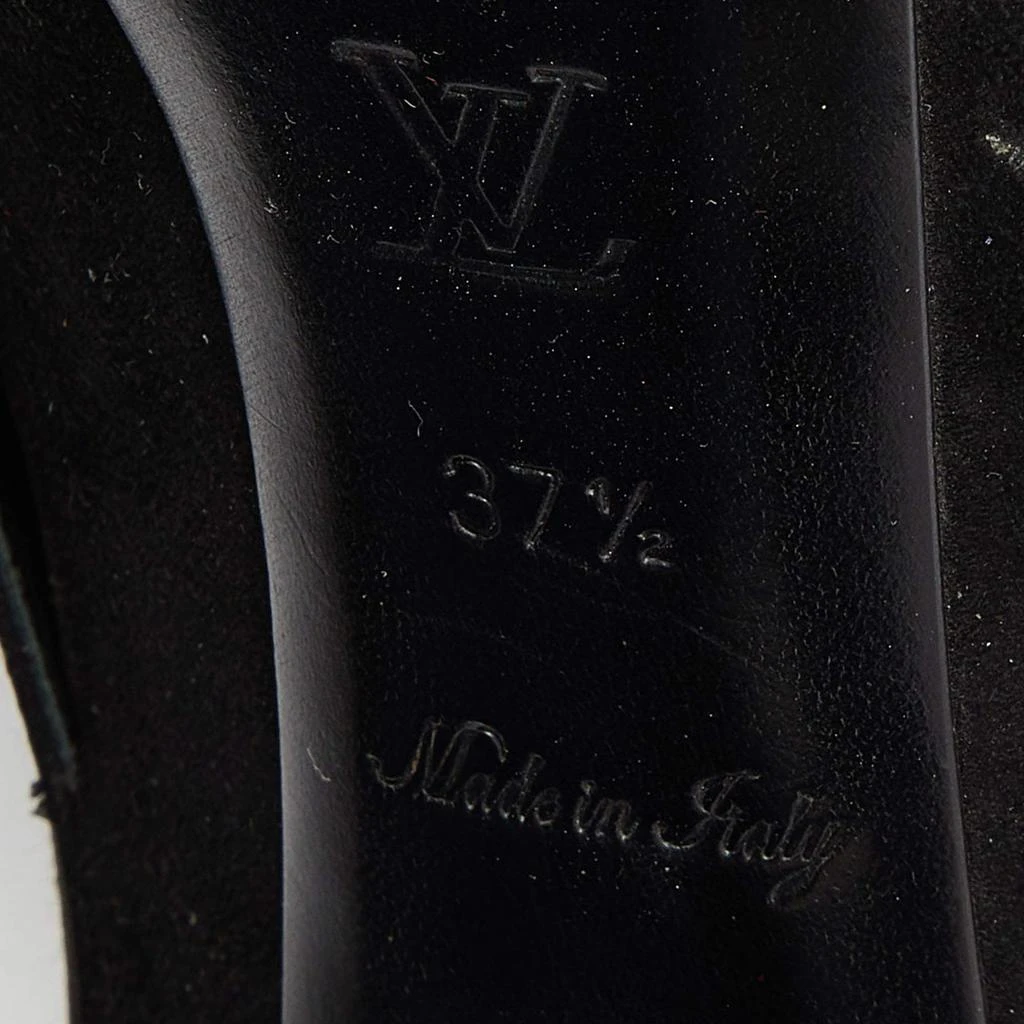 Louis Vuitton Louis Vuitton Black Suede Peep Toe Pumps Size 37.5 8