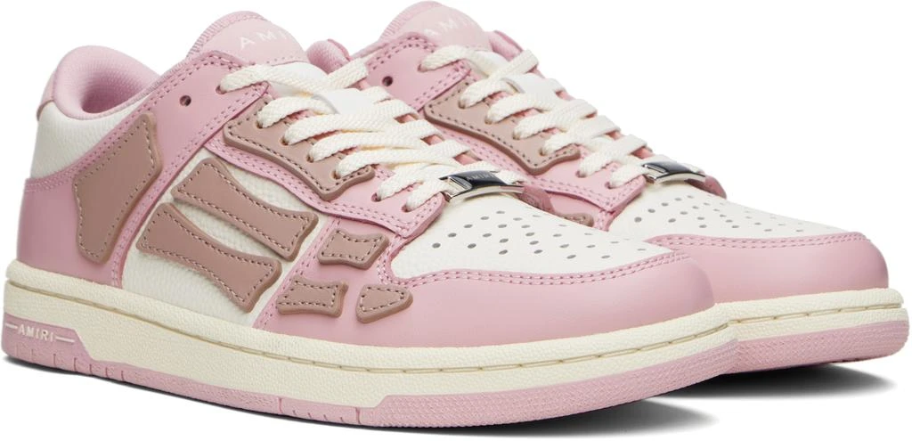 AMIRI Pink & White Skel-Top Low Sneakers 4