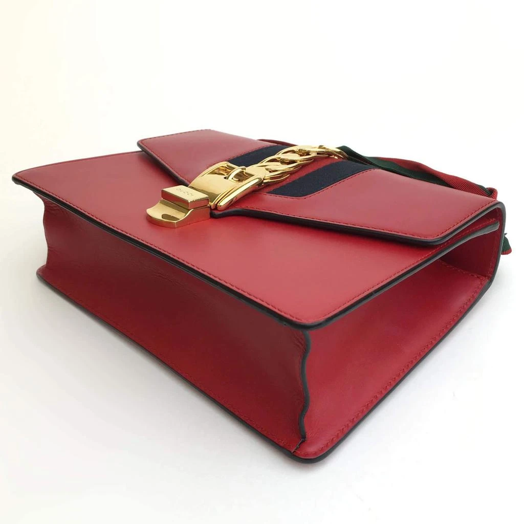 Gucci Gucci Red Leather Small Sylvie Shoulder Bag 10