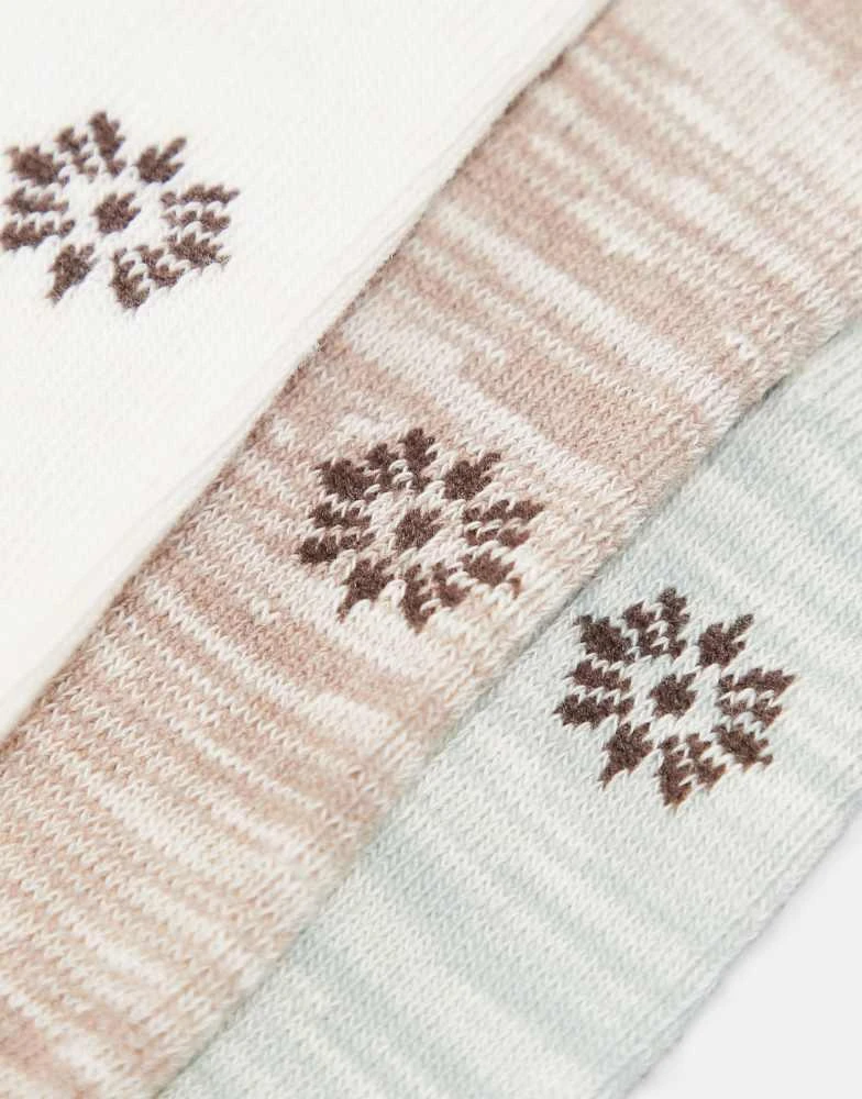 River Island River Island 3 pack Japanese embroidered socks in multi 4
