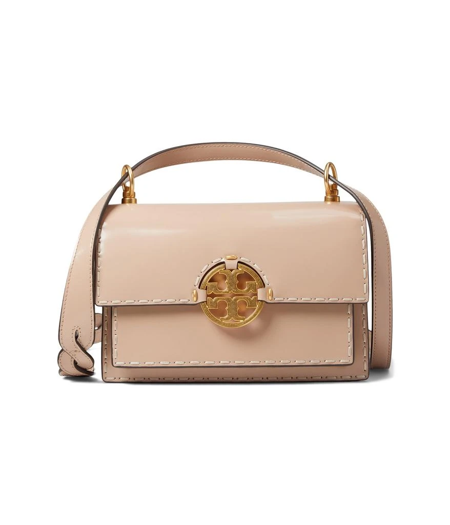 Tory Burch Miller Spazzolato Pick Stitch Small Flap Shoulder Bag 1