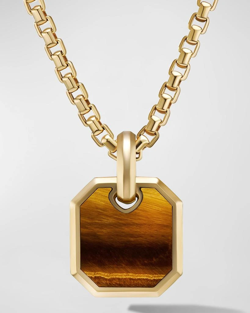 David Yurman Men
s Roman Pendant with Gemstone in 18K Gold, 15mm 1