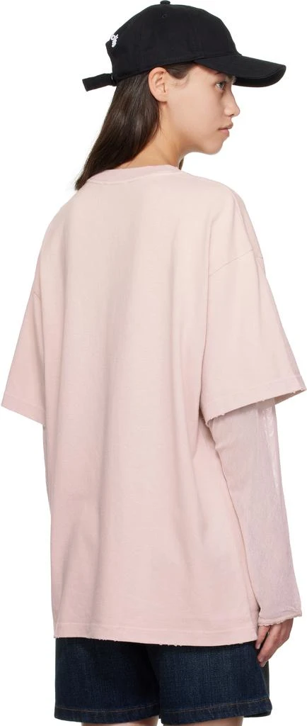 Acne Studios Pink Layered Print T-shirt 3