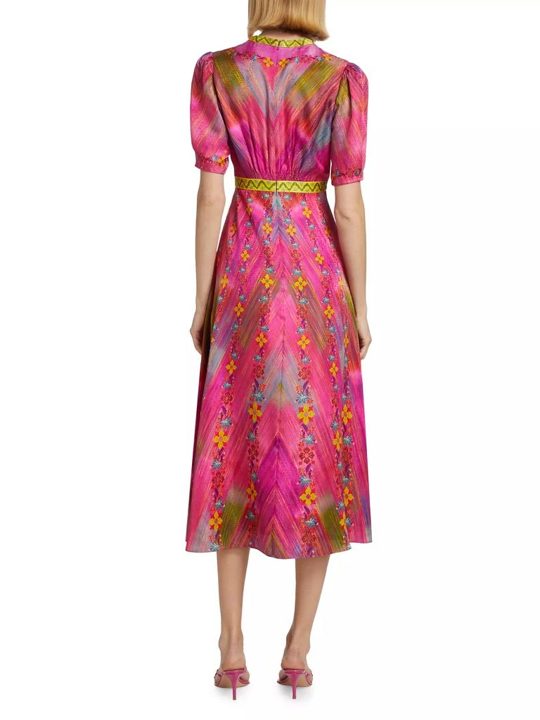 Saloni Tabitha Printed Silk Midi-Dress 5