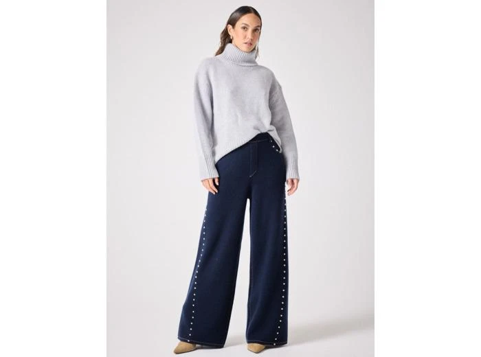 Notshy Pull col roulé cachemire Audrey ACIER 1