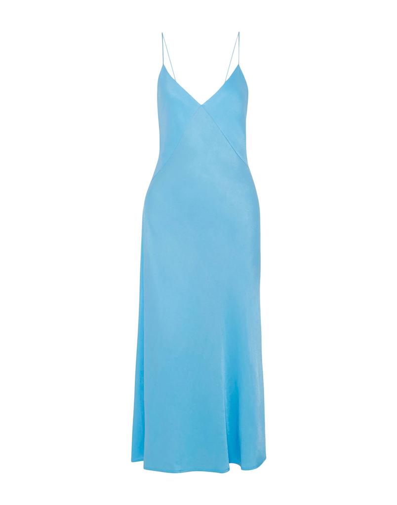 Victoria Beckham Grey green wool blend midi dress - Dresses