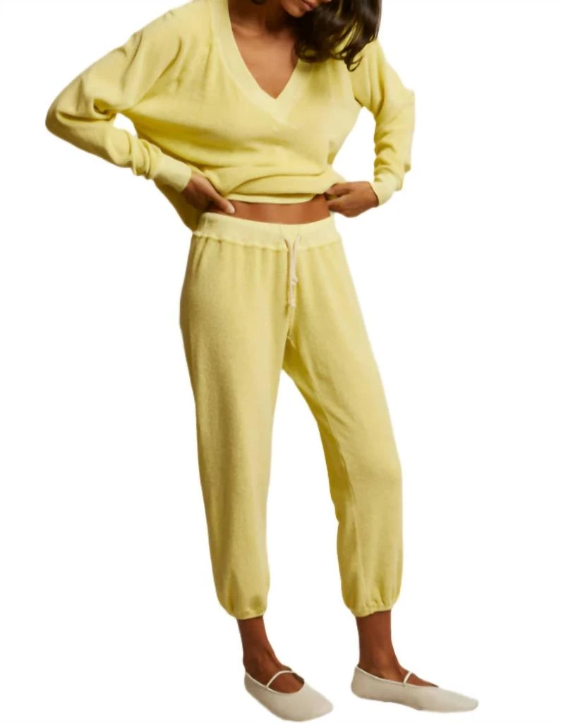 PERFECTWHITETEE Gogo Terry Jogger In Banana 2