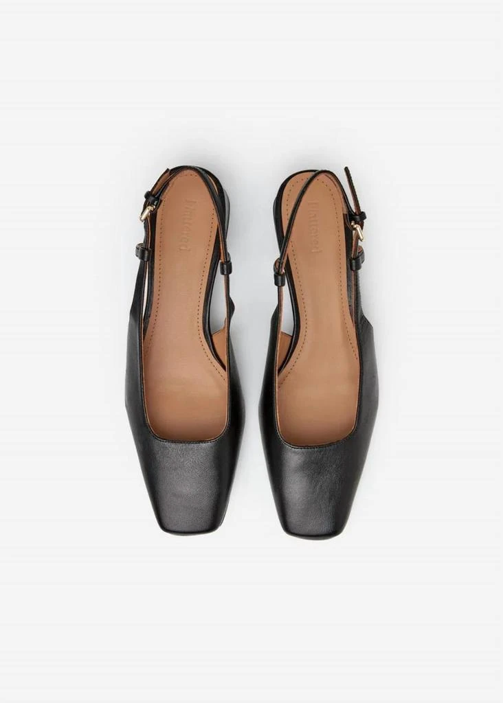 Flattered Women's Elin Sling Back Flats In Black 1