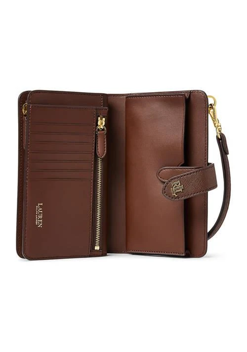 Ralph Lauren Ralph Lauren Print Crosshatch Leather Tech Wristlet 3