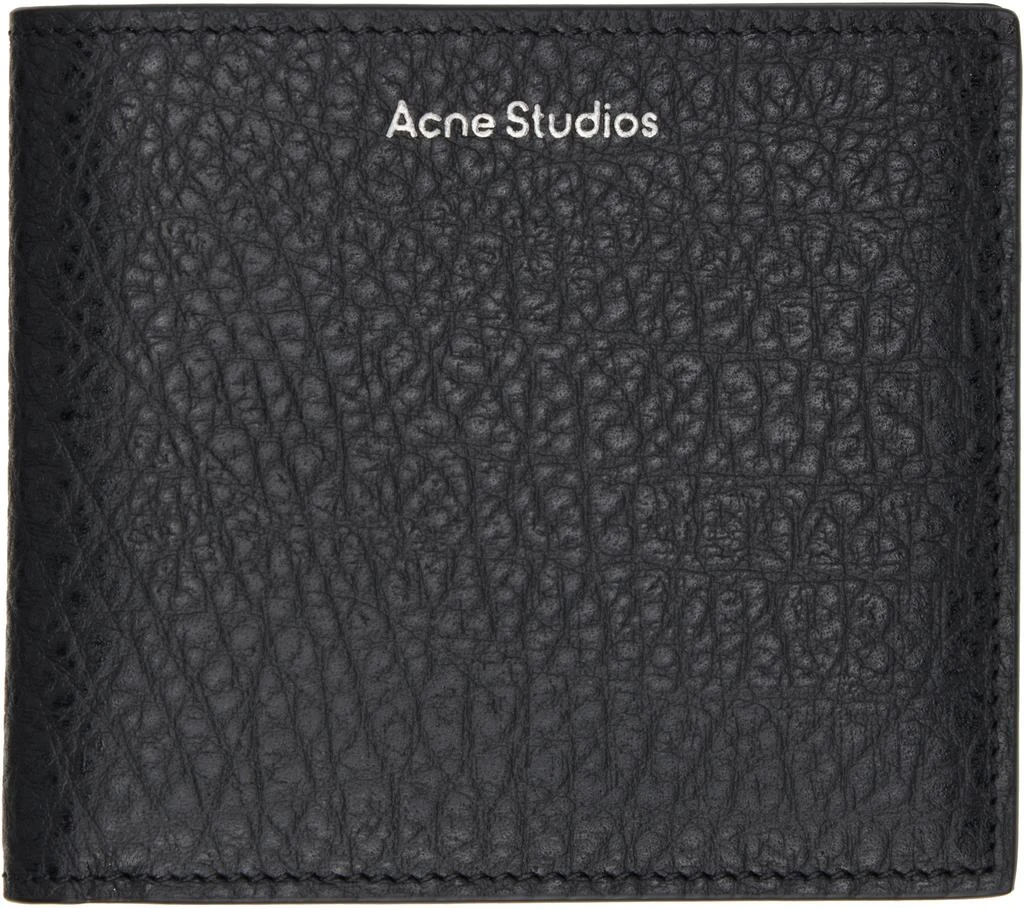 Acne Studios Black Folded Leather Wallet 1