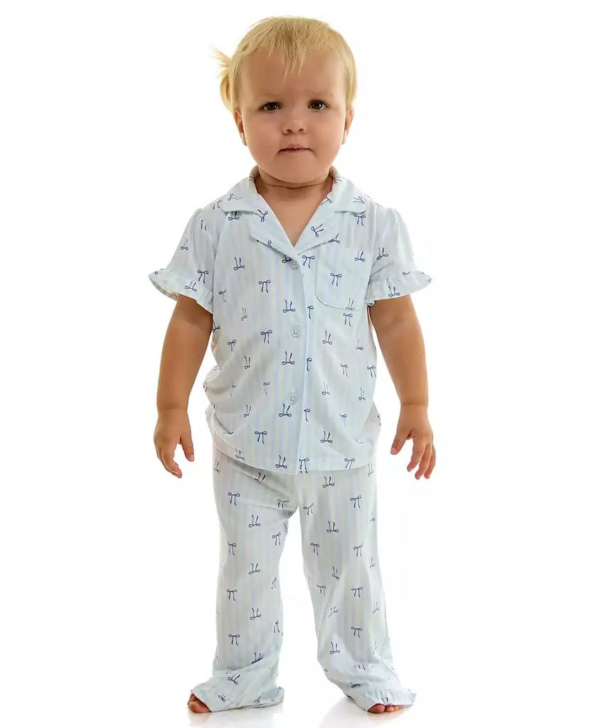 Sincerely Jules Toddler Mommy and Me Notch Collar Shirt 
Pants, 2-Piece Set 10