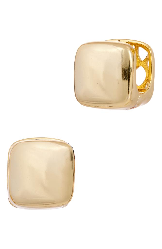 Savvy Cie Jewels Chubby Square Huggie Hoop Earrings