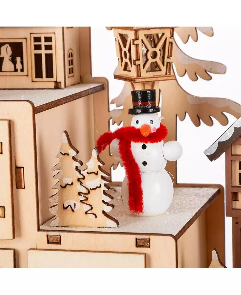 Gerson International Wood Village Scene Advent Calendar 14.9 in. 4