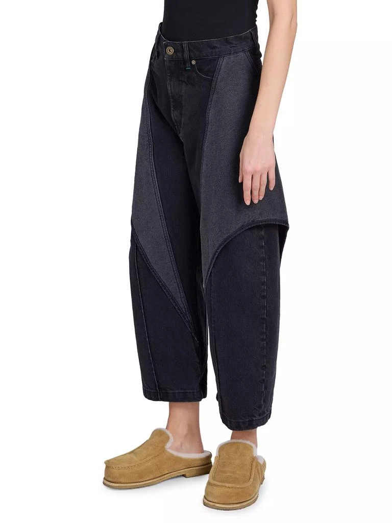 JW Anderson Crop Sculpted Mid-Rise Jeans 4