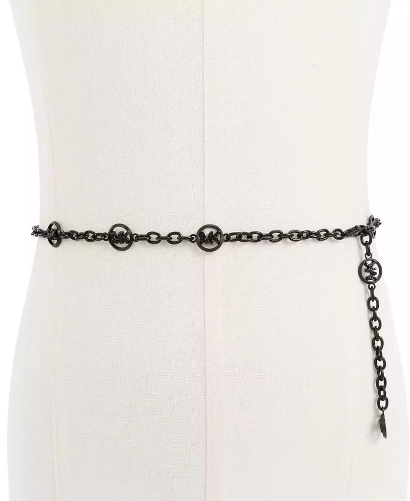 Michael Kors Women's Mini Chain Belt with Pave Logos 2