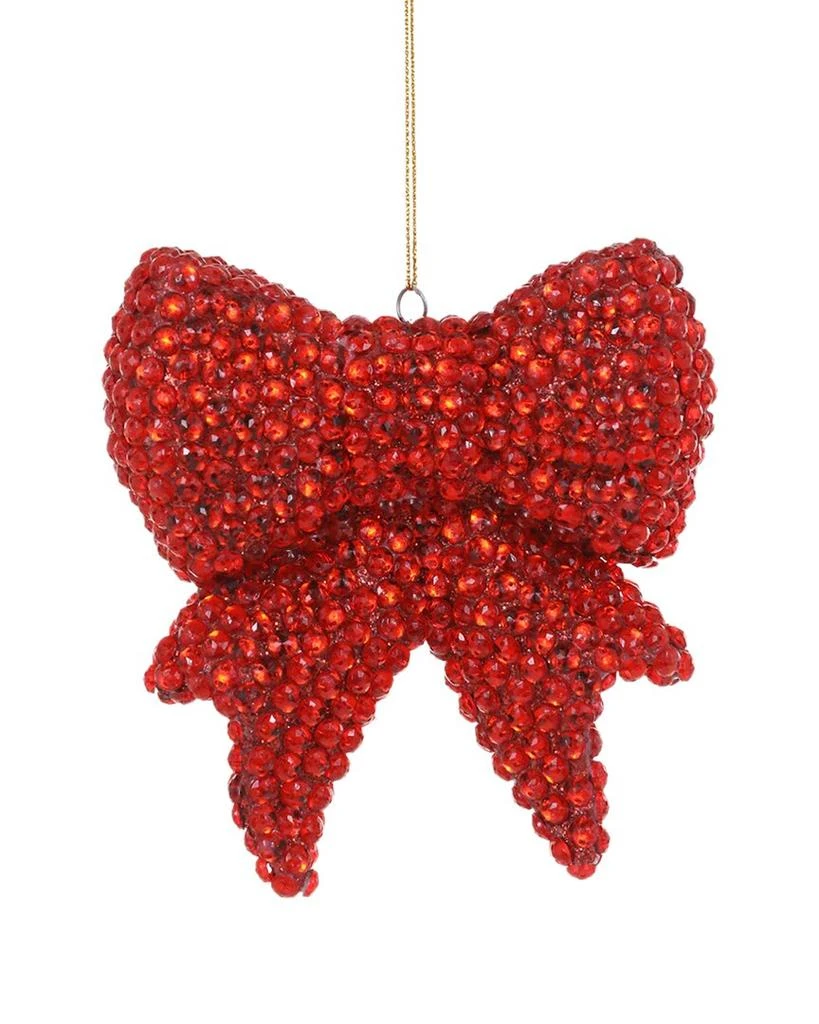 Cody Foster & Co. Jeweled Bow-Red Ornament 1