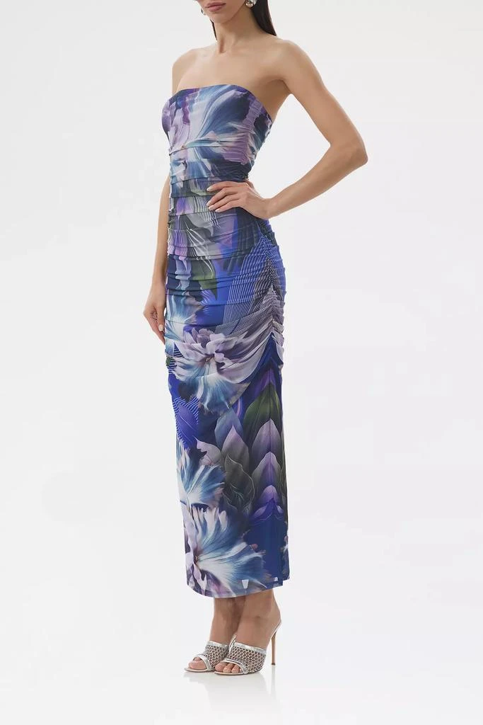 knee length dresses for ladies Sheer Perfection Ruched Maxi Mesh Tube Dress main image 1