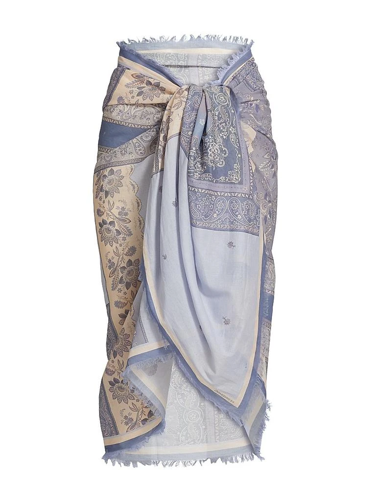 Zimmermann Paisley​ Cotton Self-Tie Pareo 1