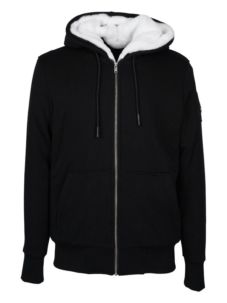 Moose Knuckles Logo-Plaque Drawstring Zipped Hoodie – On