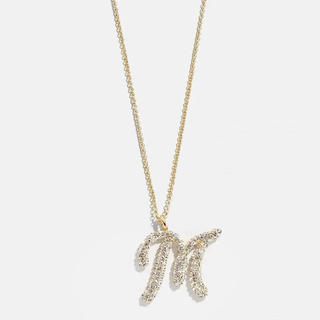 BAUBLEBAR Baublebar - Crystal Initial "M" Necklace