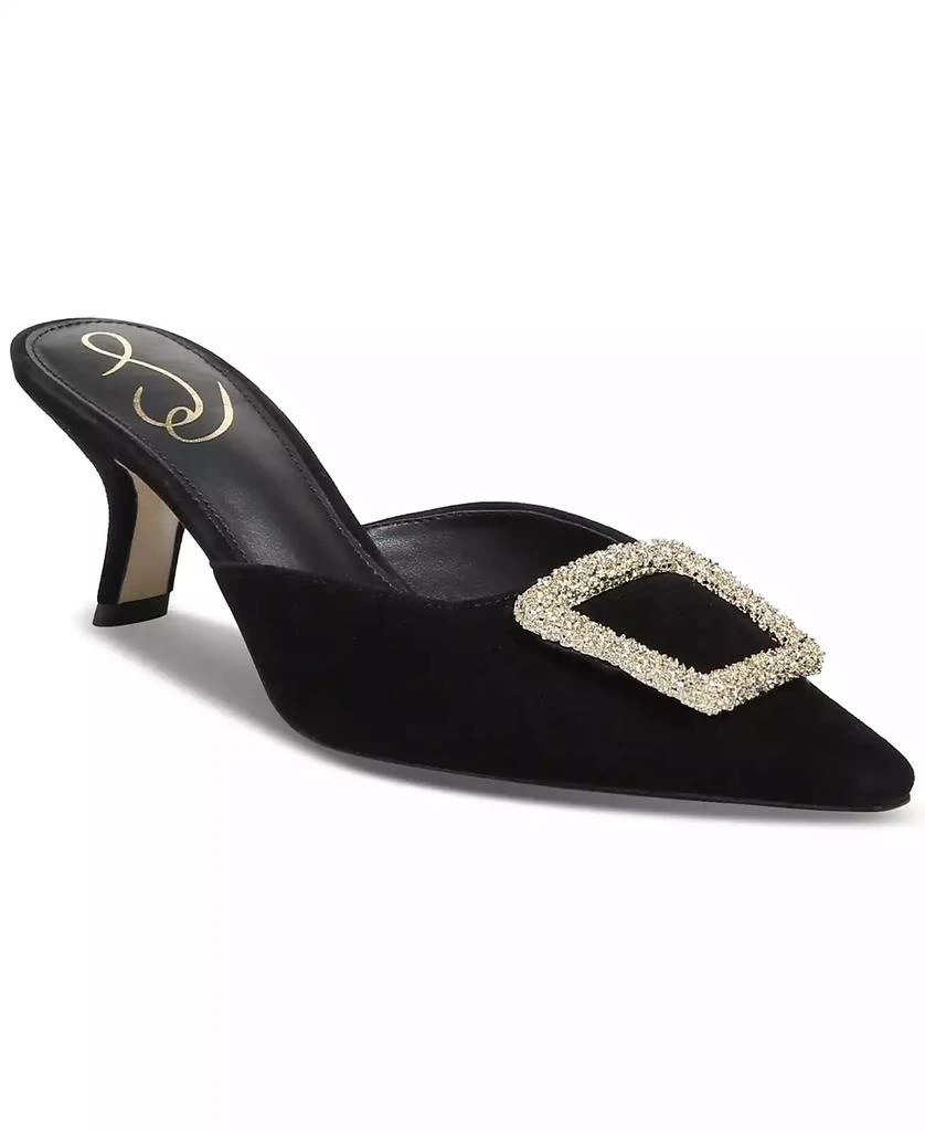 Sam Edelman Women's Brit Embellished-Buckle Dress Mules 1