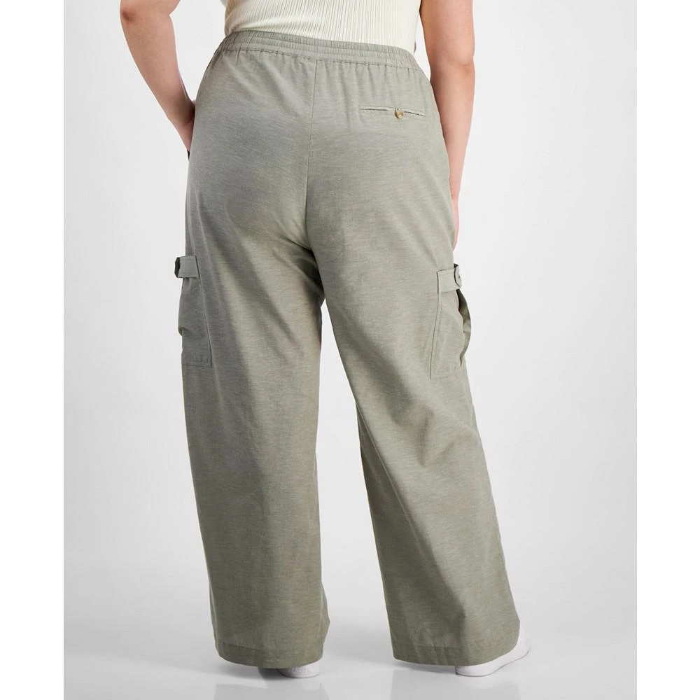 And Now This Trendy Plus Size Drawstring-Waist Cargo Pants 2