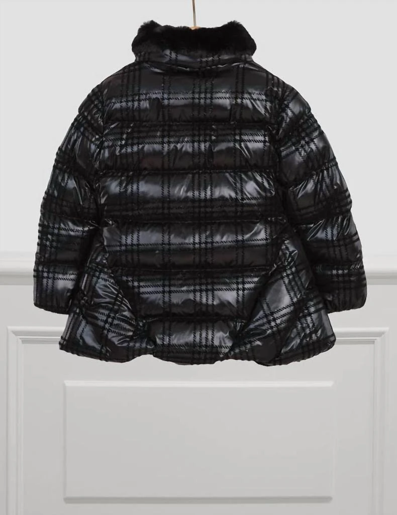 Abel & Lula Abel & Lula - Girl's Flock Print Fur Lined Coat 3