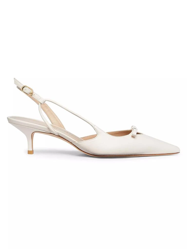 Stuart Weitzman Tully 50MM Lacquered Leather Slingback Pumps 1