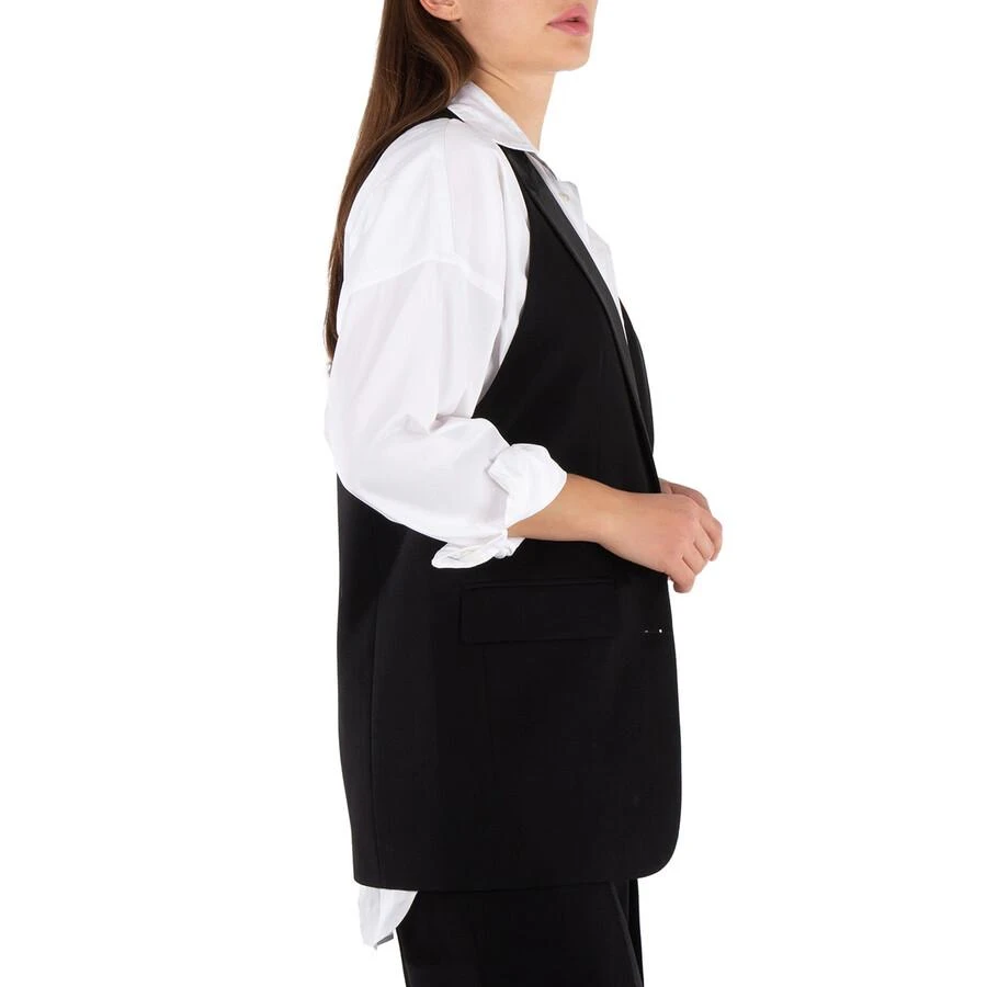 Burberry Wool Tailored Blazer Vest with Satin Peak Lapels 3