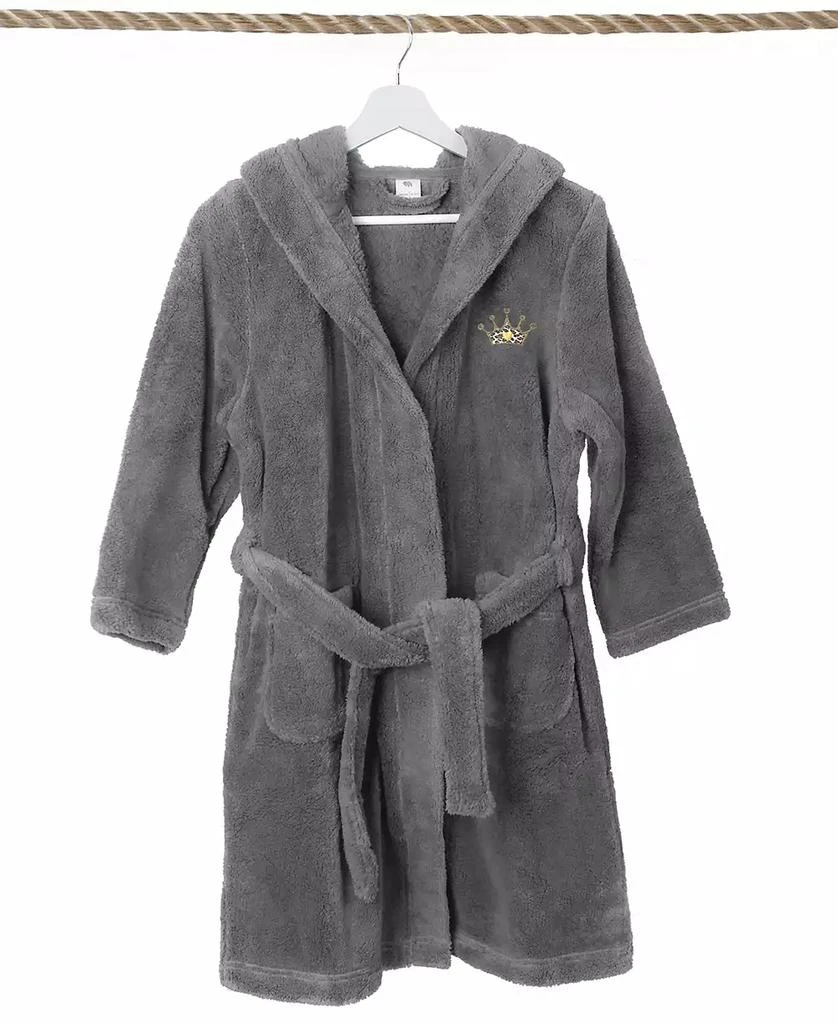 Linum Home Textiles Kids Cheetah Crown Super Plush Double Brushed Hooded Bathrobe 1