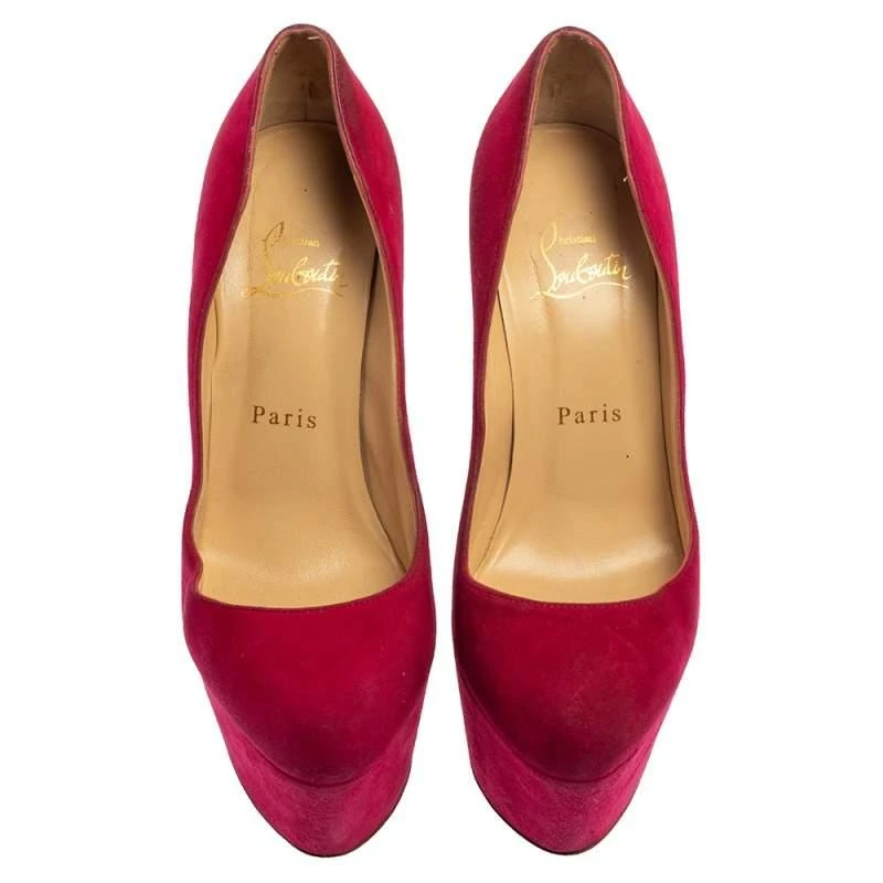 Christian Louboutin Christian Louboutin Pink Suede Daffodile Platform Pumps Size 37 3