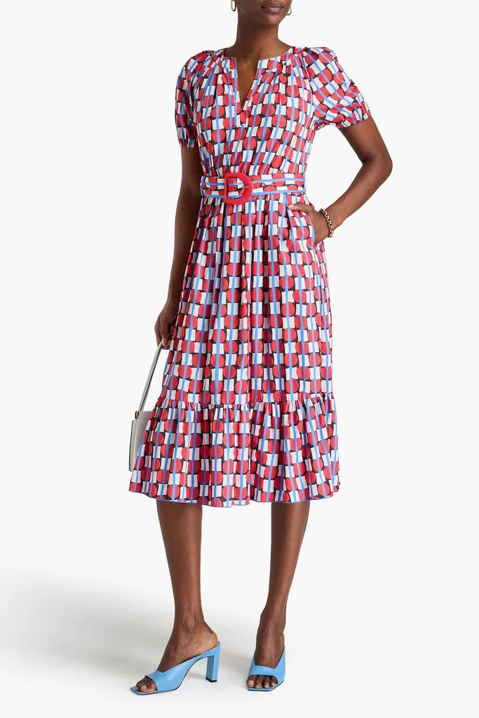 Diane von Furstenberg Lindy printed cotton-blend poplin midi dress 2