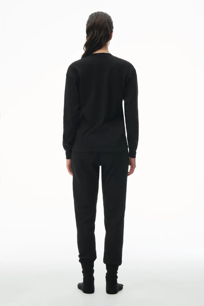 Alexander Wang UNISEX LONG SLEEVE IN COTTON WAFFLE THERMAL 4