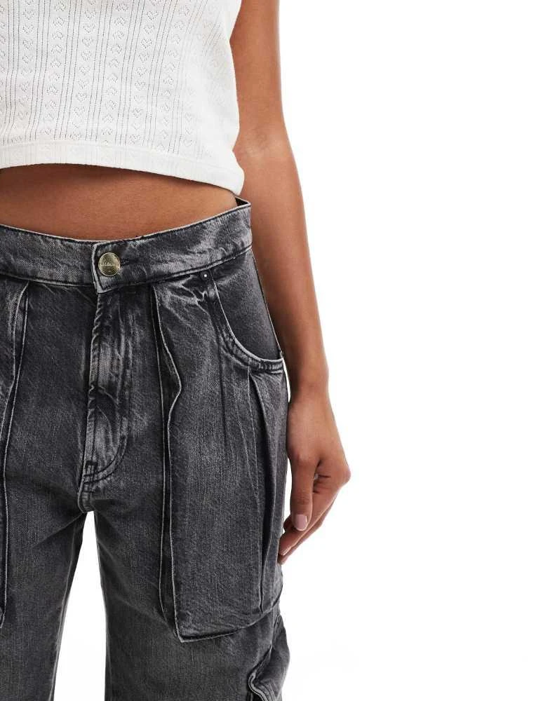 ALL SAINTS AllSaints Echo cargo jeans in washed black 5