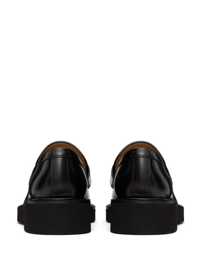 Valentino VALENTINO GARAVANI - Vlogo Locker Leather Loafers