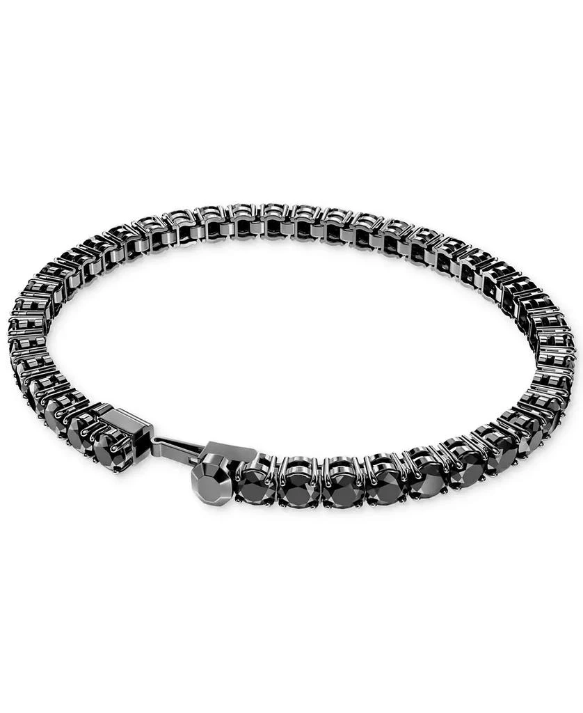 Swarovski Medium Ruthenium-Plated Jet Crystal Tennis Bracelet 4