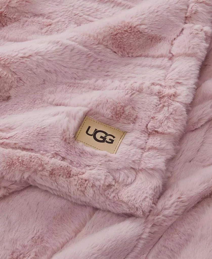 UGG Valor Textured Faux Fur Throw, 50" x 70" 2