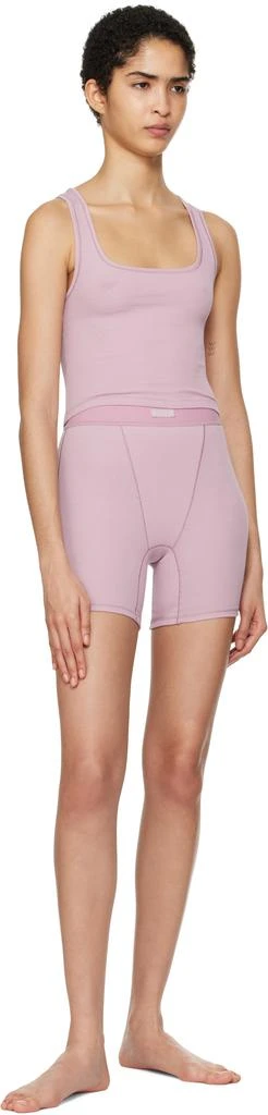 SKIMS Purple Cotton Rib Boxer Shorts 4